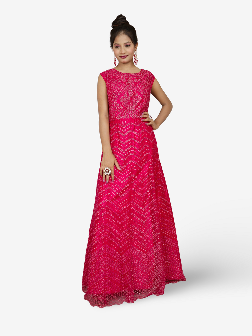 Gown with Glitter & Shimmery effect for Women by Shreekama